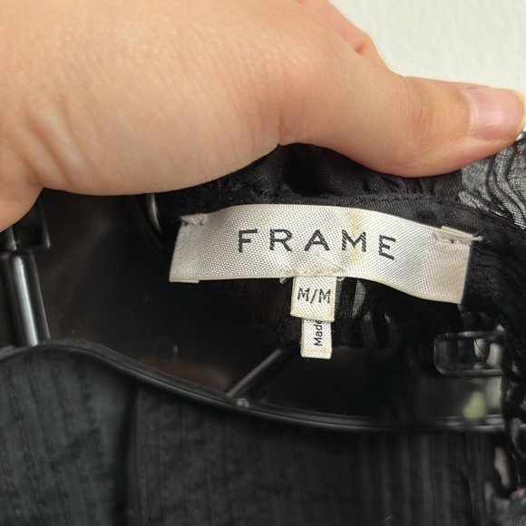 Frame black lace 3/4 sleeve top - Picture 2 of 3